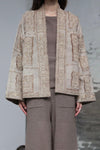 INTO THE EAST 25 Autumn/Winter Tussah Silk Patchwork Cardigan Jacket ITE-E1DGSS012SD22JK-SHA Sand